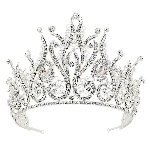 Wholesale Floral Paisley Rhinestone Tiara