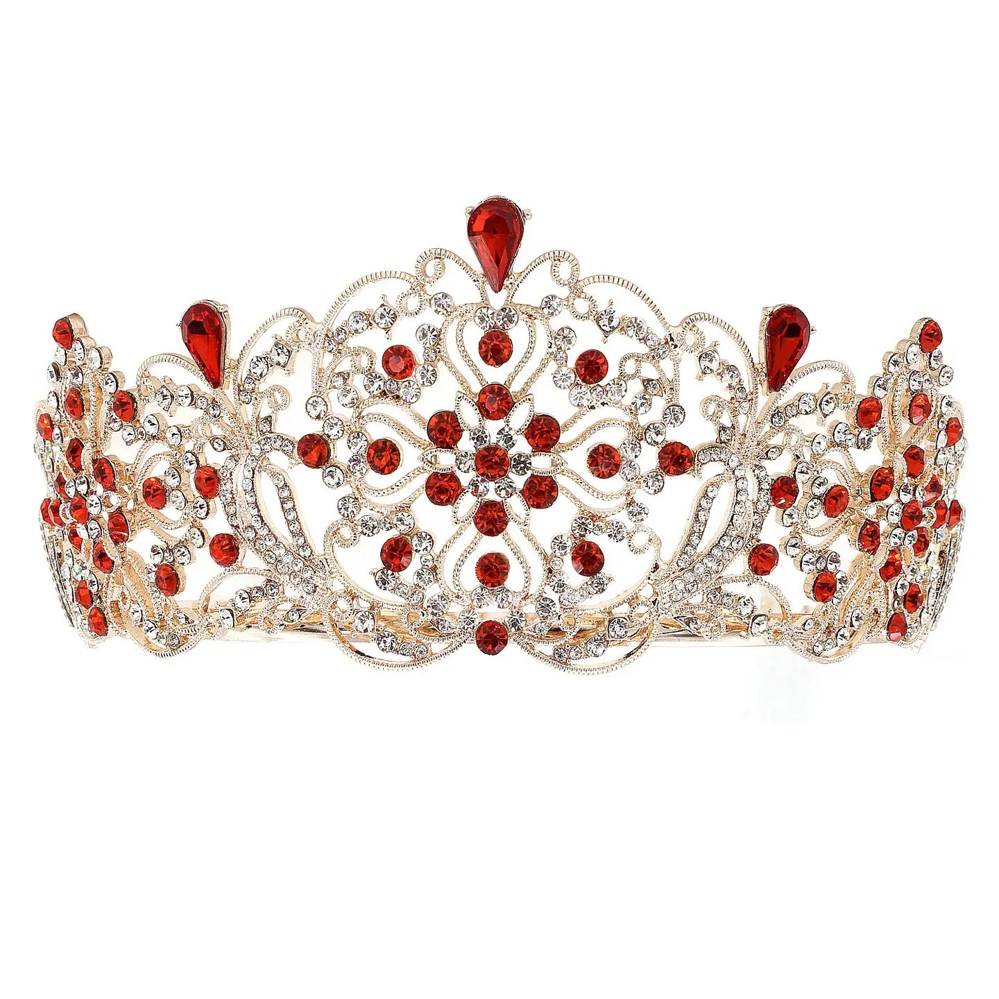 Wholesale Blooming Flower Bud Rhinestone Tiara