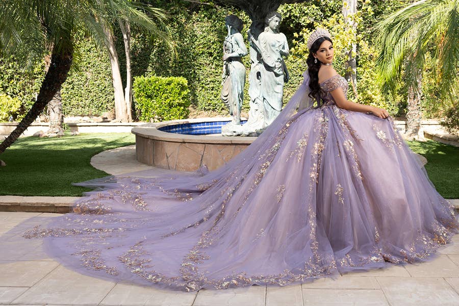 Elegant Off-Shoulder Bow Neckband Quinceanera Ball Gown LK292 for Sweet 16