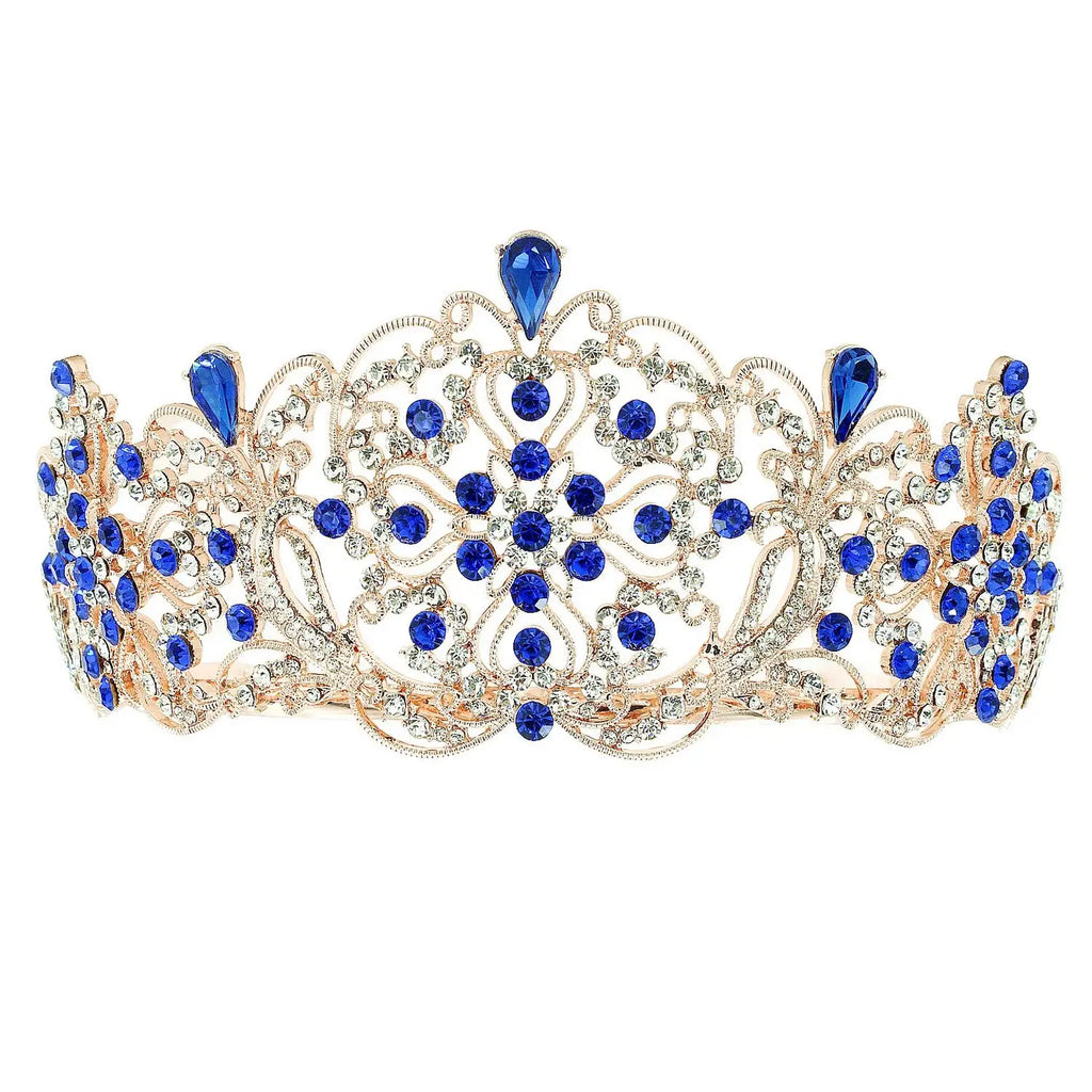 Wholesale Blooming Flower Bud Rhinestone Tiara
