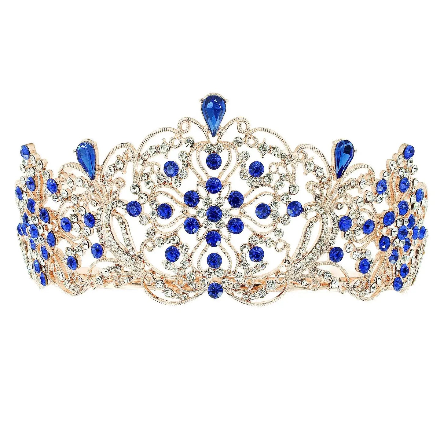 Wholesale Blooming Flower Bud Rhinestone Tiara