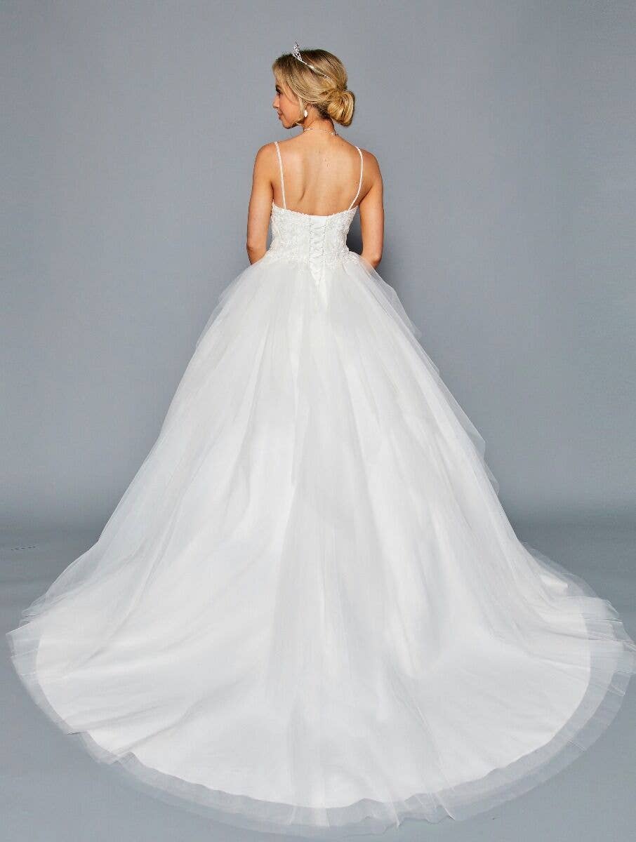 Stunning LADK446 Spaghetti Strap Sweetheart Corset A-Line Bridal Gown