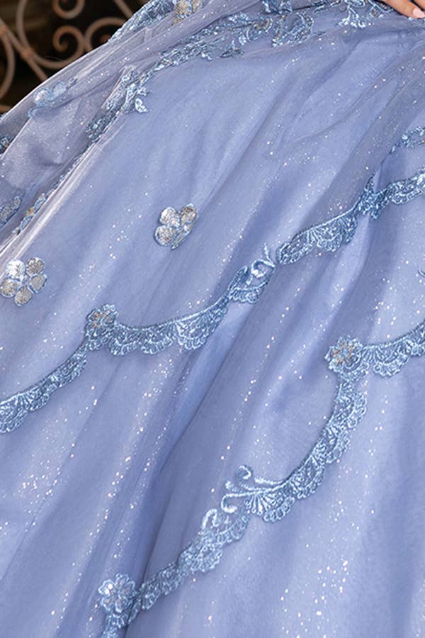 Glamorous Off-Shoulder Embellished Quinceanera Ball Gown - Sparkle & Elegance for Sweet Sixteen