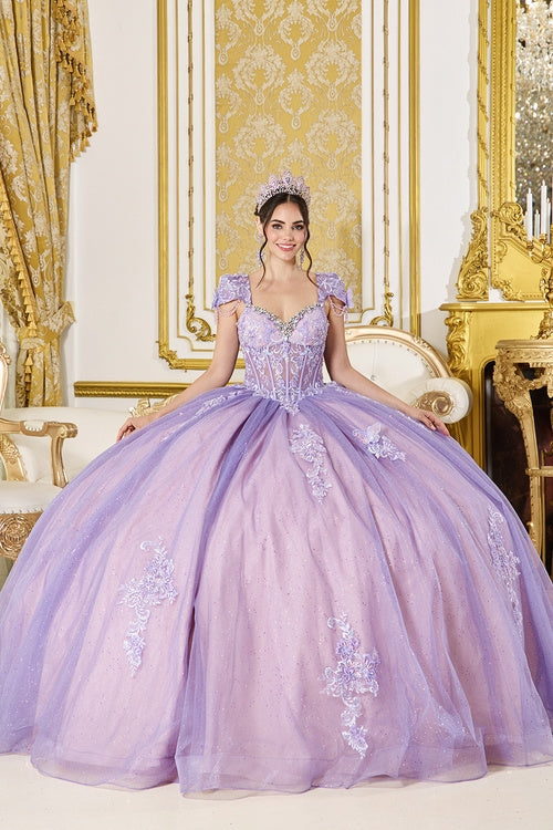 Linda Mariposa Crystal Bodice Gown - Style #5126 - Lilac