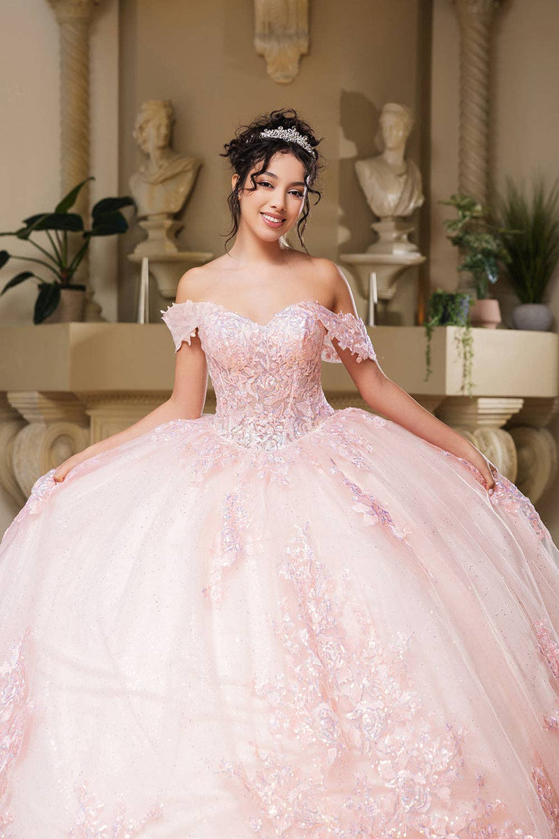 Elegant Sweetheart Off-Shoulder Mexican Quinceañera Ball Gown