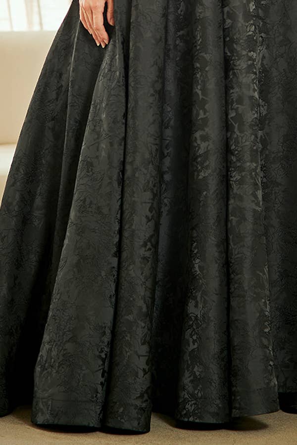 Elegant Strapless Sweetheart A-Line Jacquard Dress for Prom, Evening, Wedding