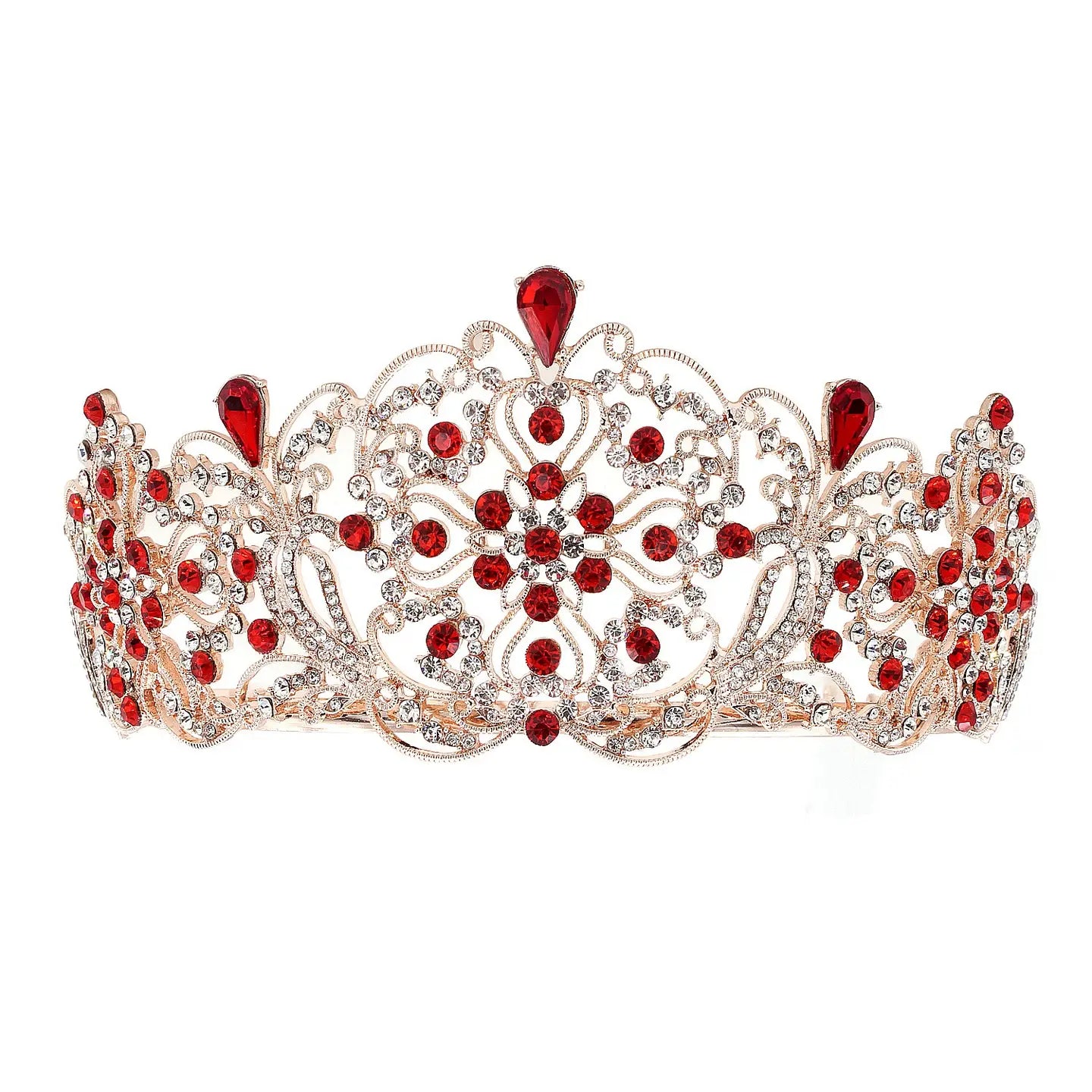 Wholesale Blooming Flower Bud Rhinestone Tiara