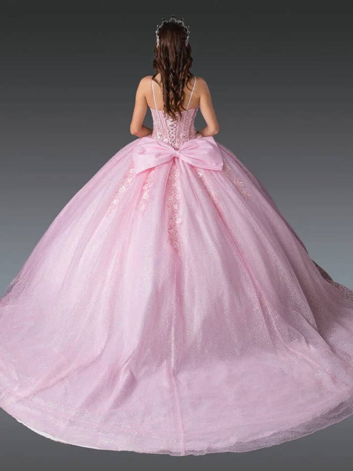 Dazzling Sparkle Tulle Quinceañera Ball Gown with Elegant Rhinestone Embellishments