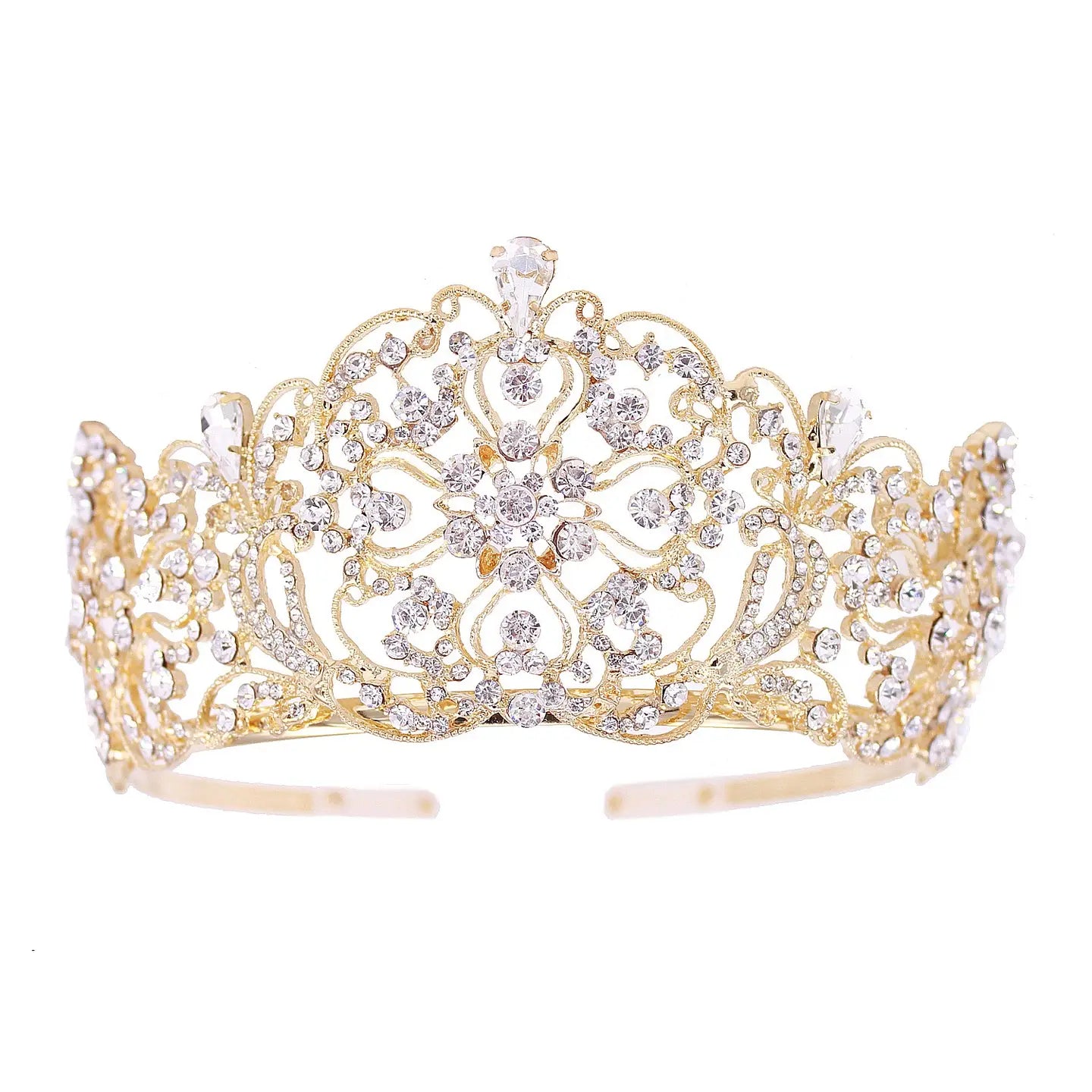 Wholesale Blooming Flower Bud Rhinestone Tiara