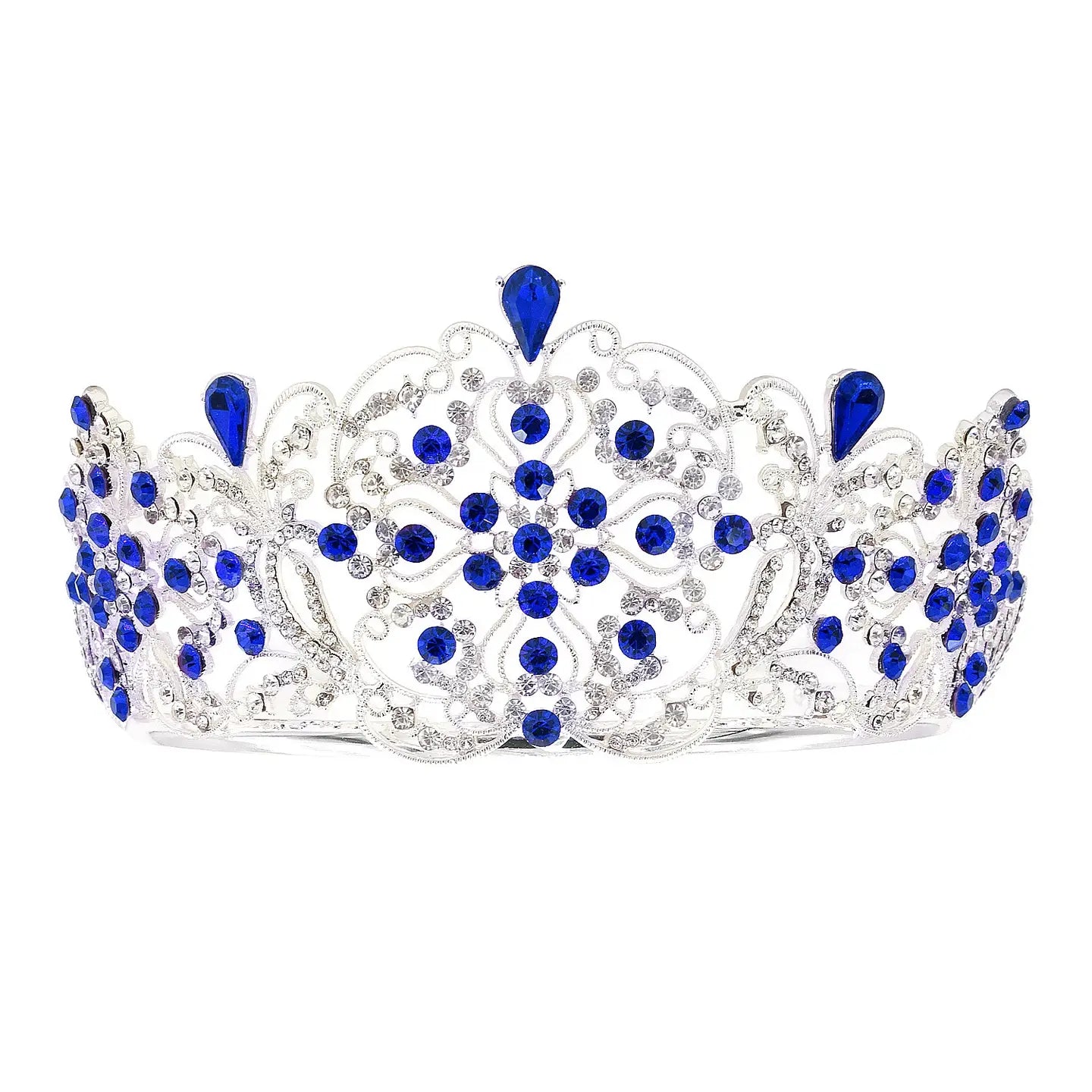 Wholesale Blooming Flower Bud Rhinestone Tiara