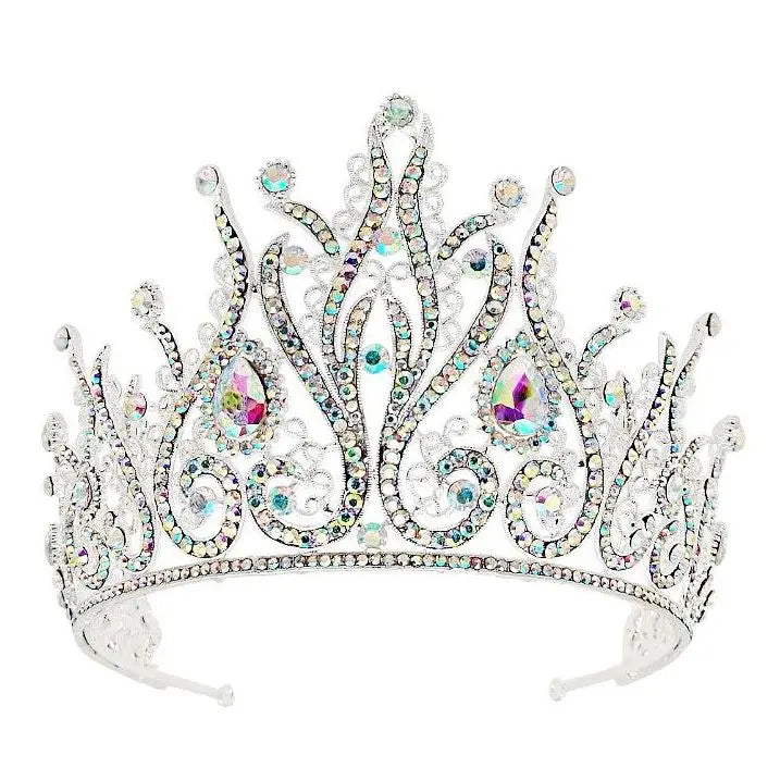 Wholesale Floral Paisley Rhinestone Tiara