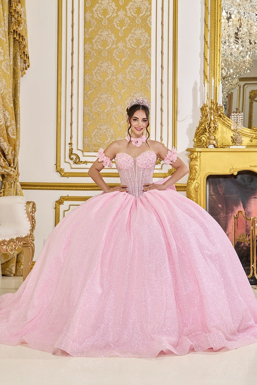 Linda Mariposa Sparkle Princess Dress - Style #5115 - Pink