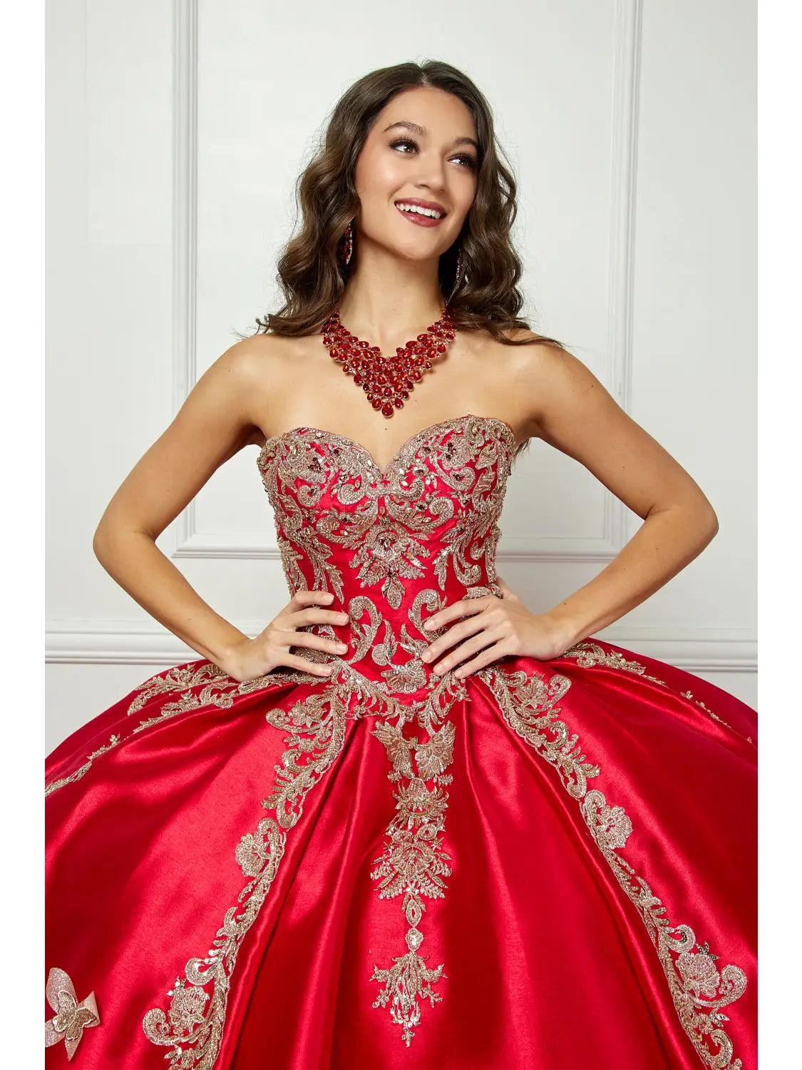 Wholesale Gold Butterfly Accented Quince Dress