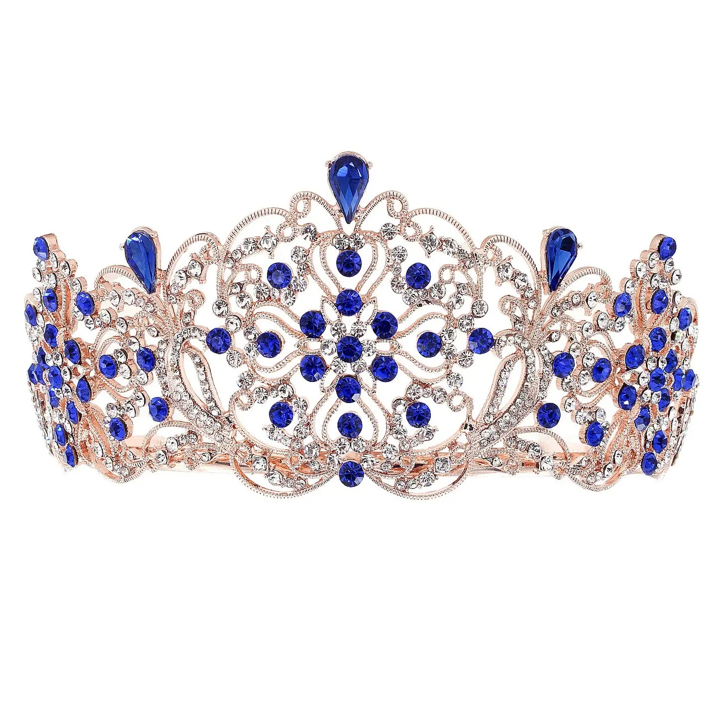 Wholesale Blooming Flower Bud Rhinestone Tiara
