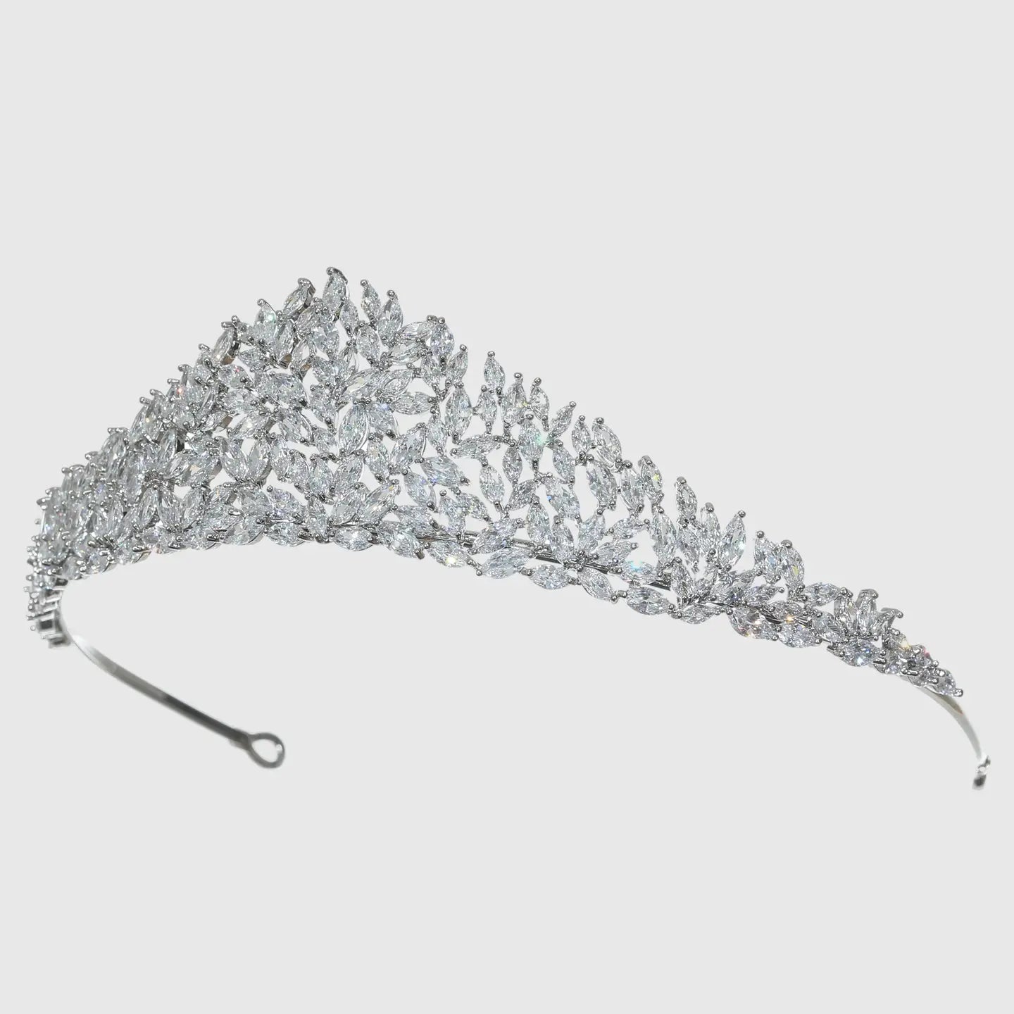 Wholesale Cubic Zirconium CZ Crystals Platinum Plated Tiara Crown CR282
