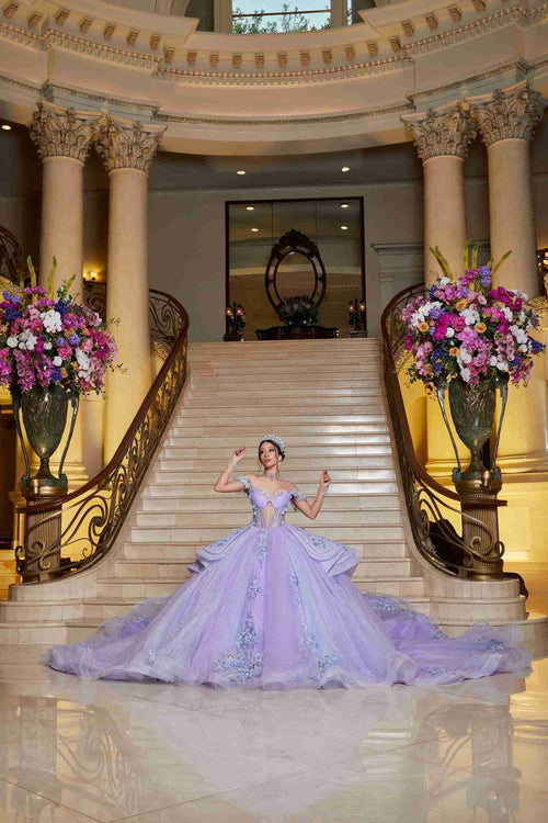 Baby Blue Mexican Quinceañera Dress with Fairytale Sparkle & Floral Magic