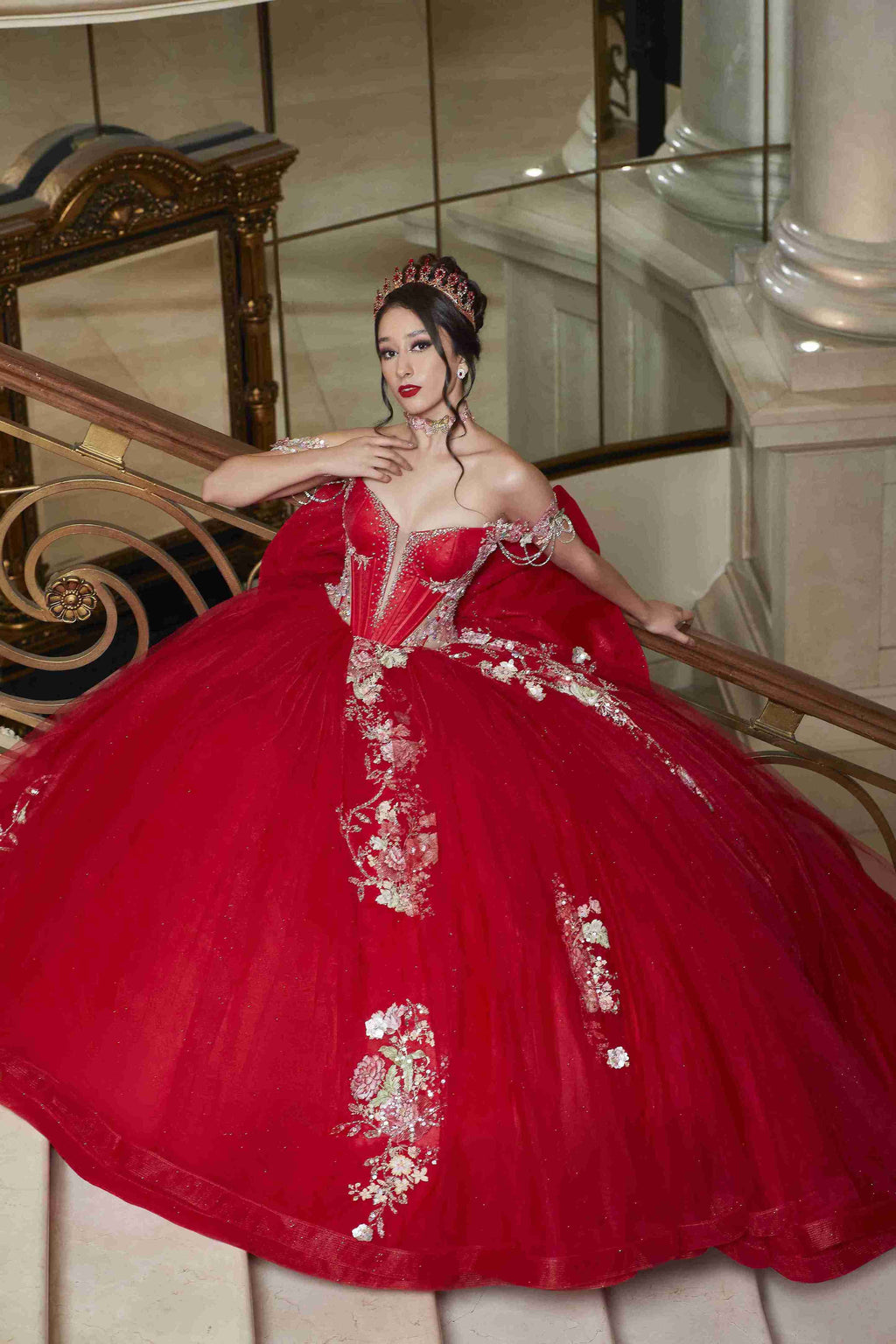 Feel Like Royalty in This Perfect Dress 15 Red Mexican Quince Dress