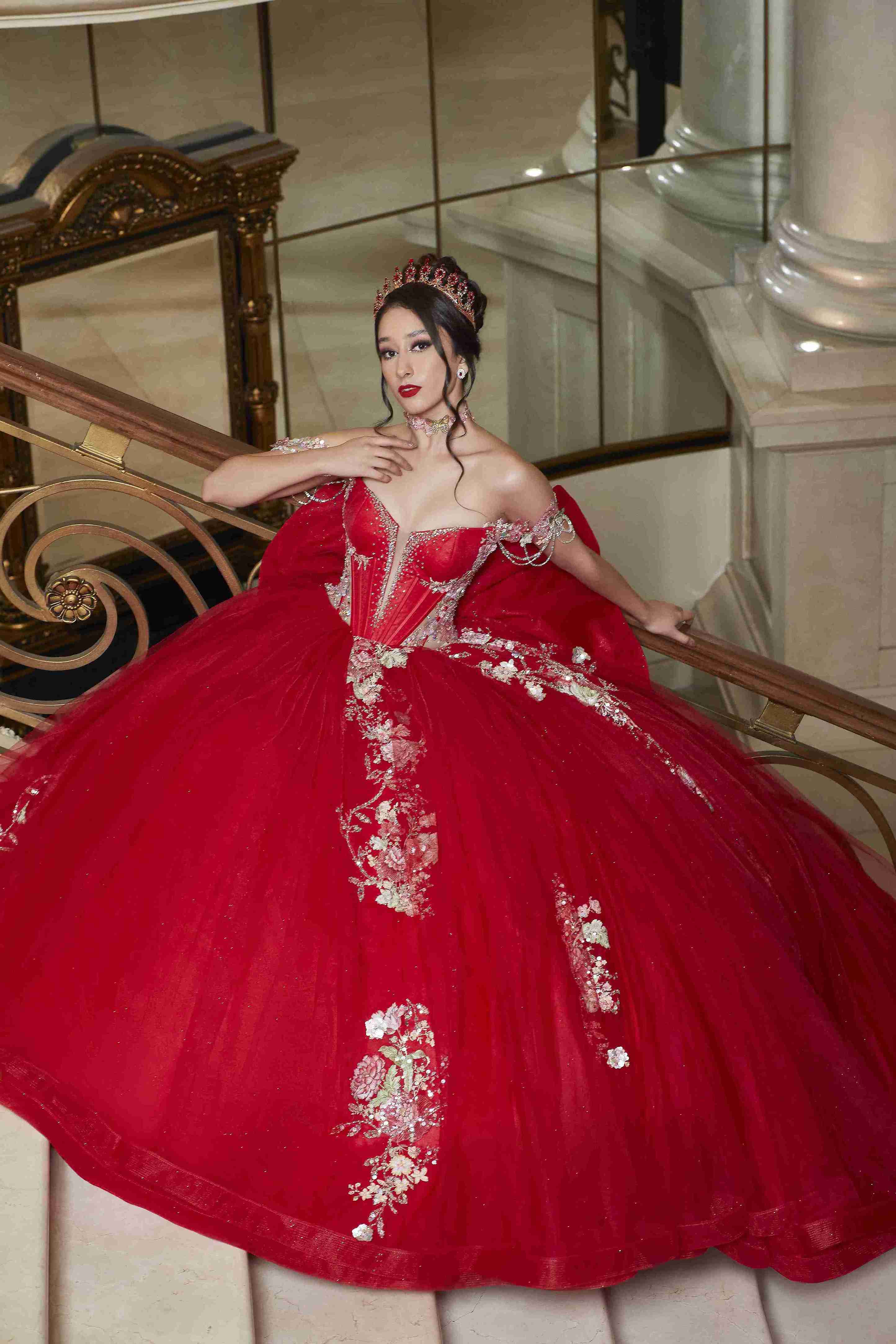 Feel Like Royalty in This Perfect Dress 15 Red Mexican Quince Dress