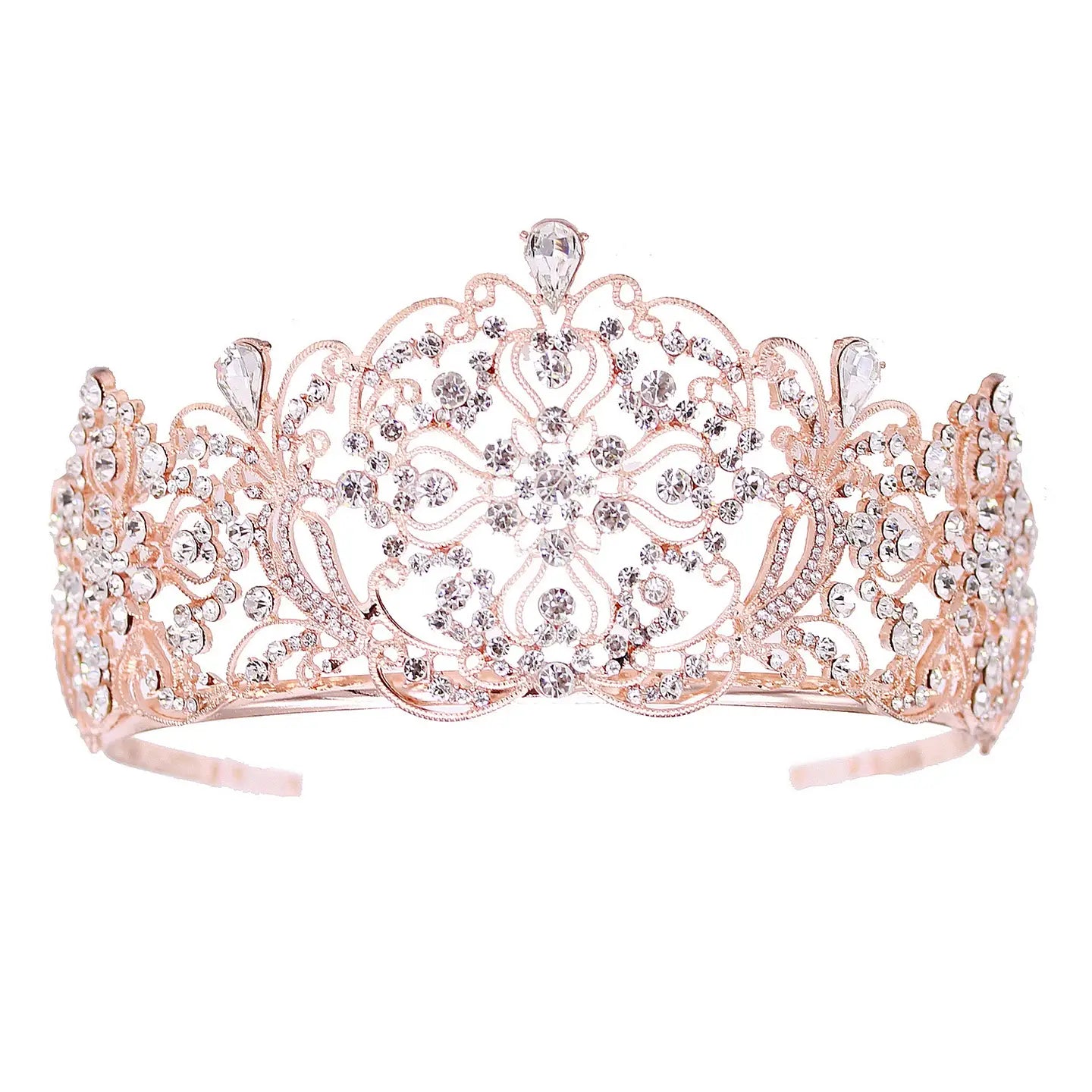 Wholesale Blooming Flower Bud Rhinestone Tiara