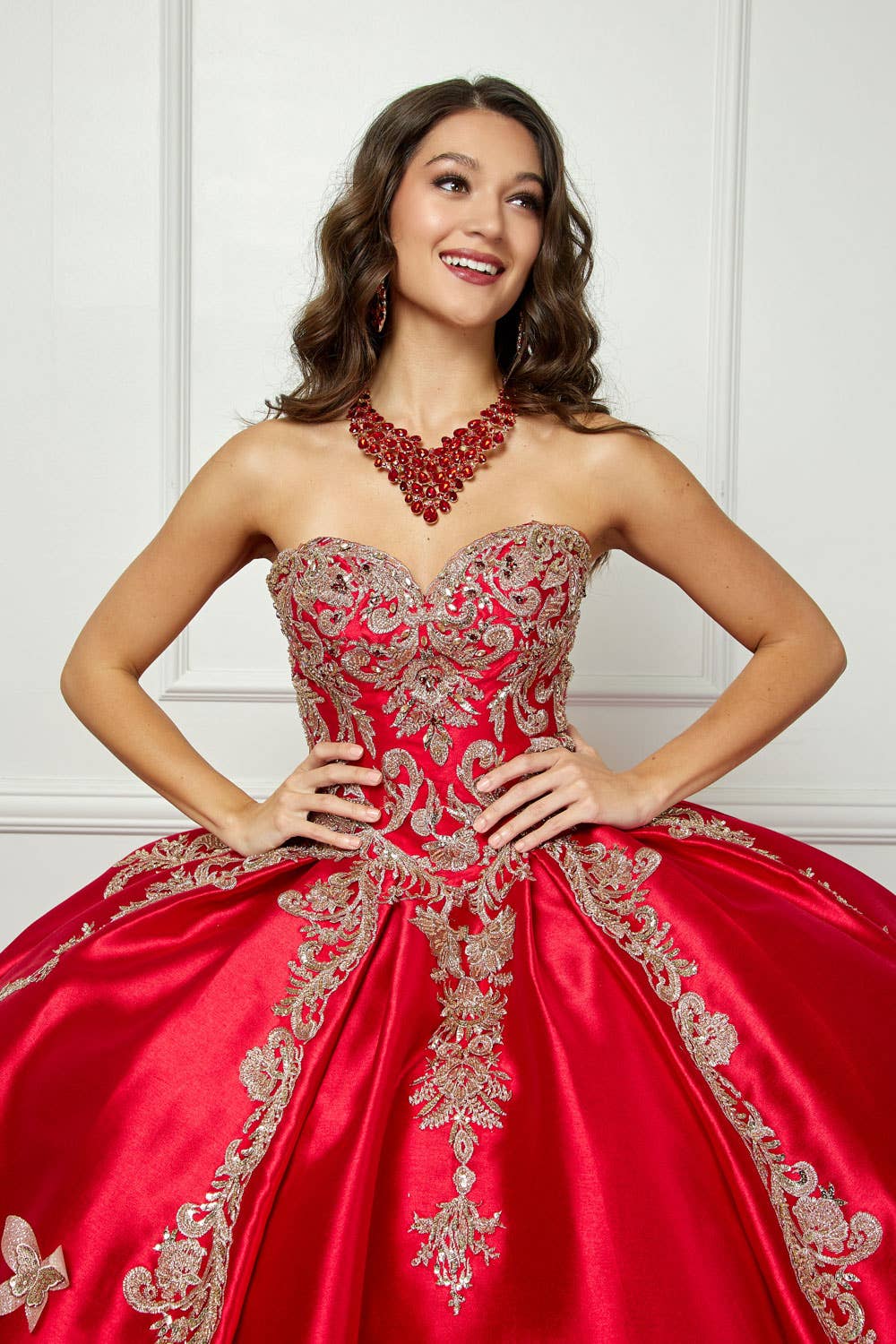 {Blue/Red Quinceañera Dress} - {} at {Linda Mariposa}
