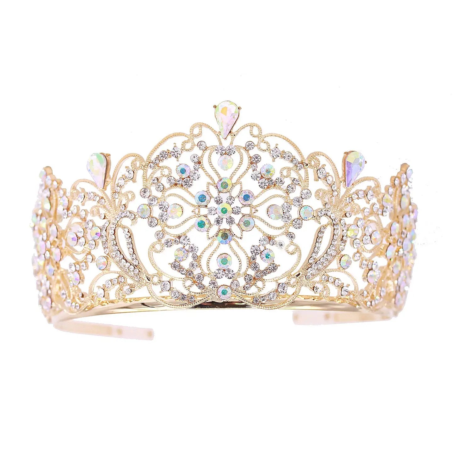 Wholesale Blooming Flower Bud Rhinestone Tiara
