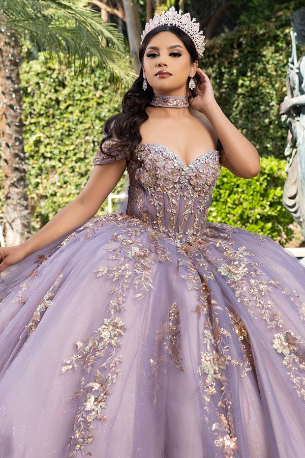 Elegant Off-Shoulder Bow Neckband Quinceanera Ball Gown LK292 for Sweet 16