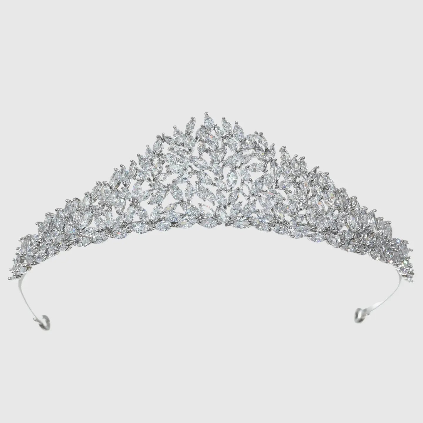 Wholesale Cubic Zirconium CZ Crystals Platinum Plated Tiara Crown CR282