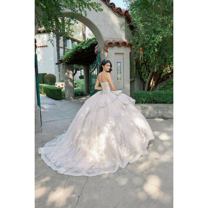 {Exquisite Gold Quinceanera Dress} - {} at {Linda Mariposa}