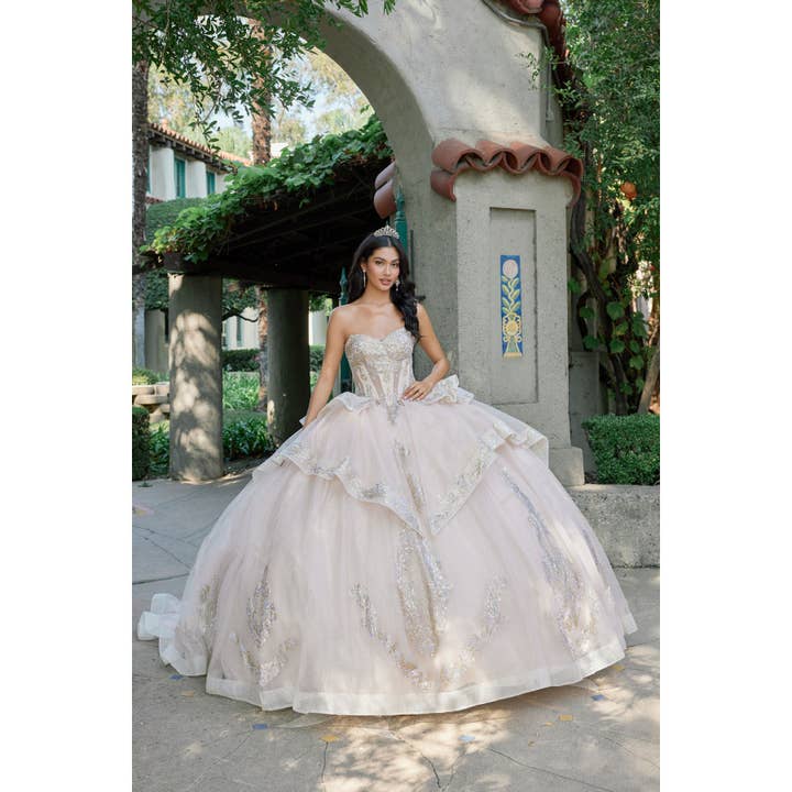 quinceañera dresses rose gold Long Ball Gown Quinceniera Dress Juliet JT1511H