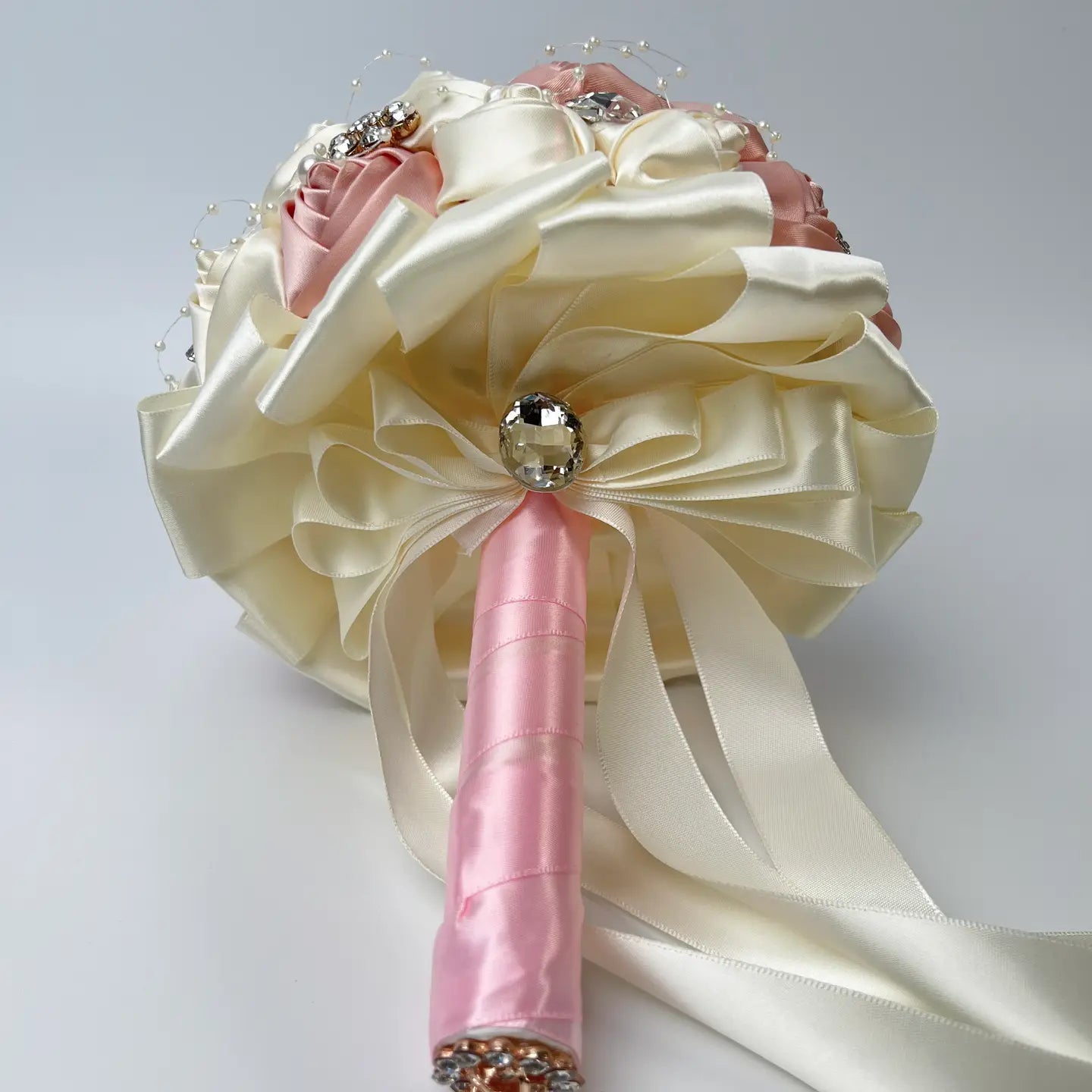 Wholesale Rhinestone / Pearl Bridal Brooch Rose Bouquet for Wedding