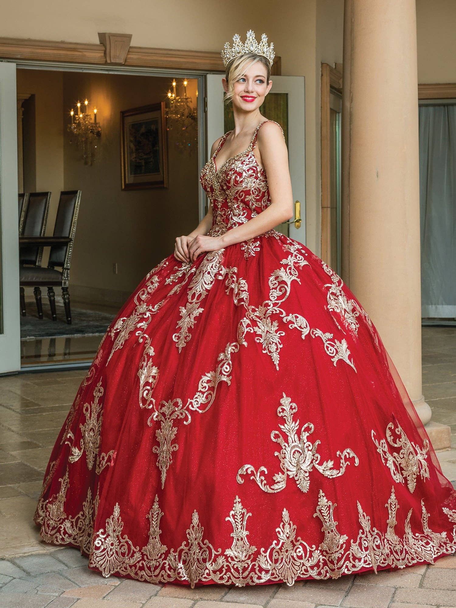 Dazzling Sweetheart Glitter Ball Gown for Prom & Quinceañera Celebrations