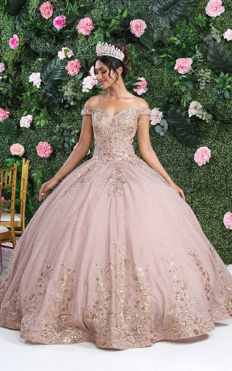 {Floral Embroidered Quinceanera Dress} - {} at {Linda Mariposa}