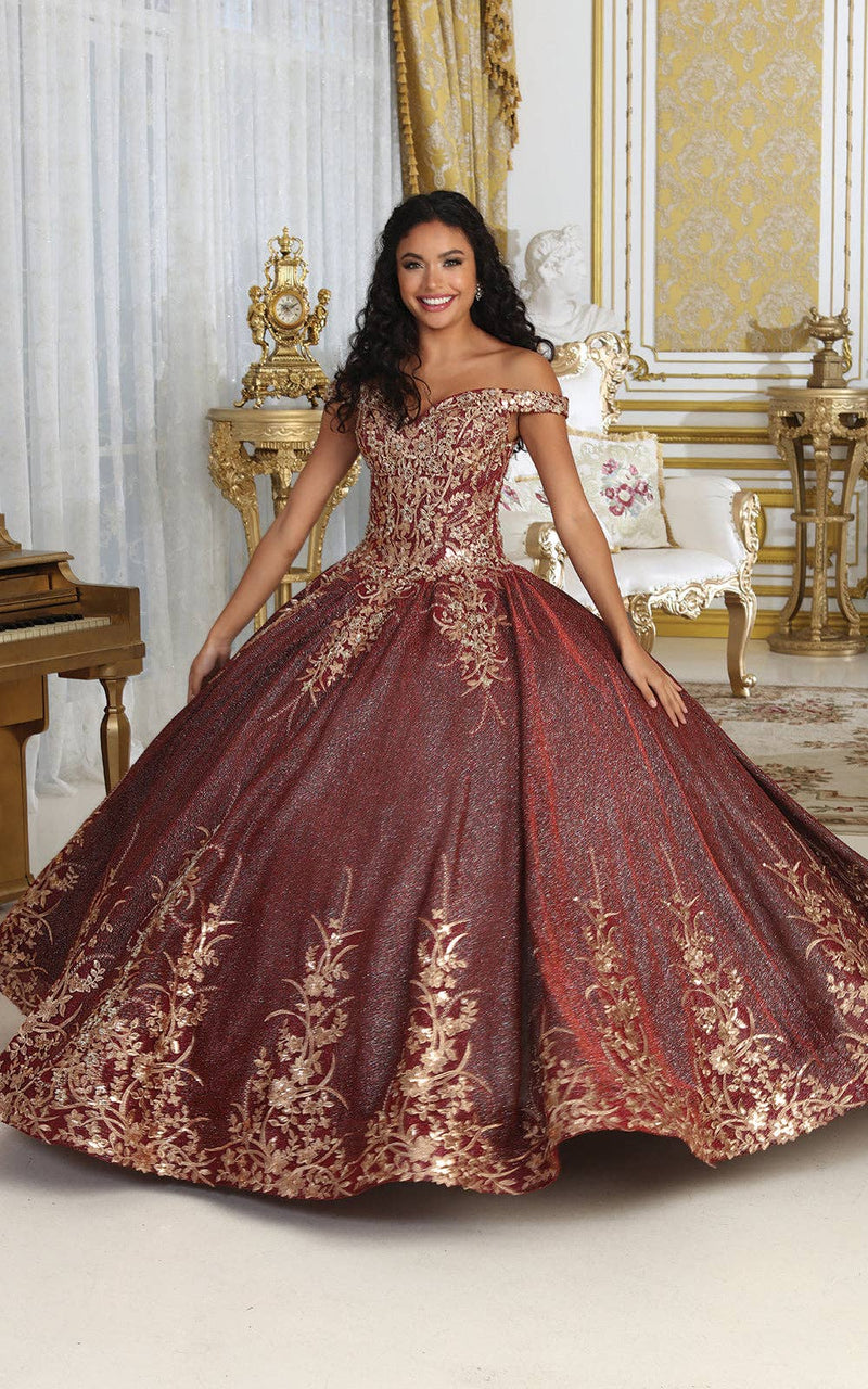 {Floral Embroidered Quinceanera Dress} - {} at {Linda Mariposa}