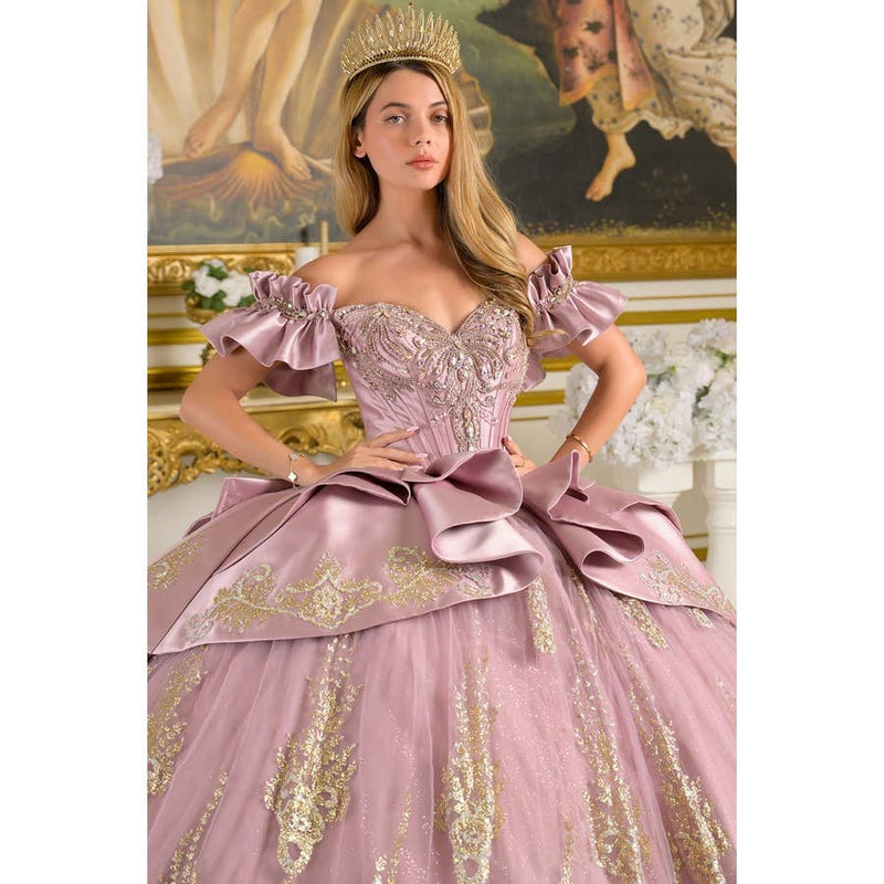{Glimmering Mauve Quinceanera Dress} - {} at {Linda Mariposa}