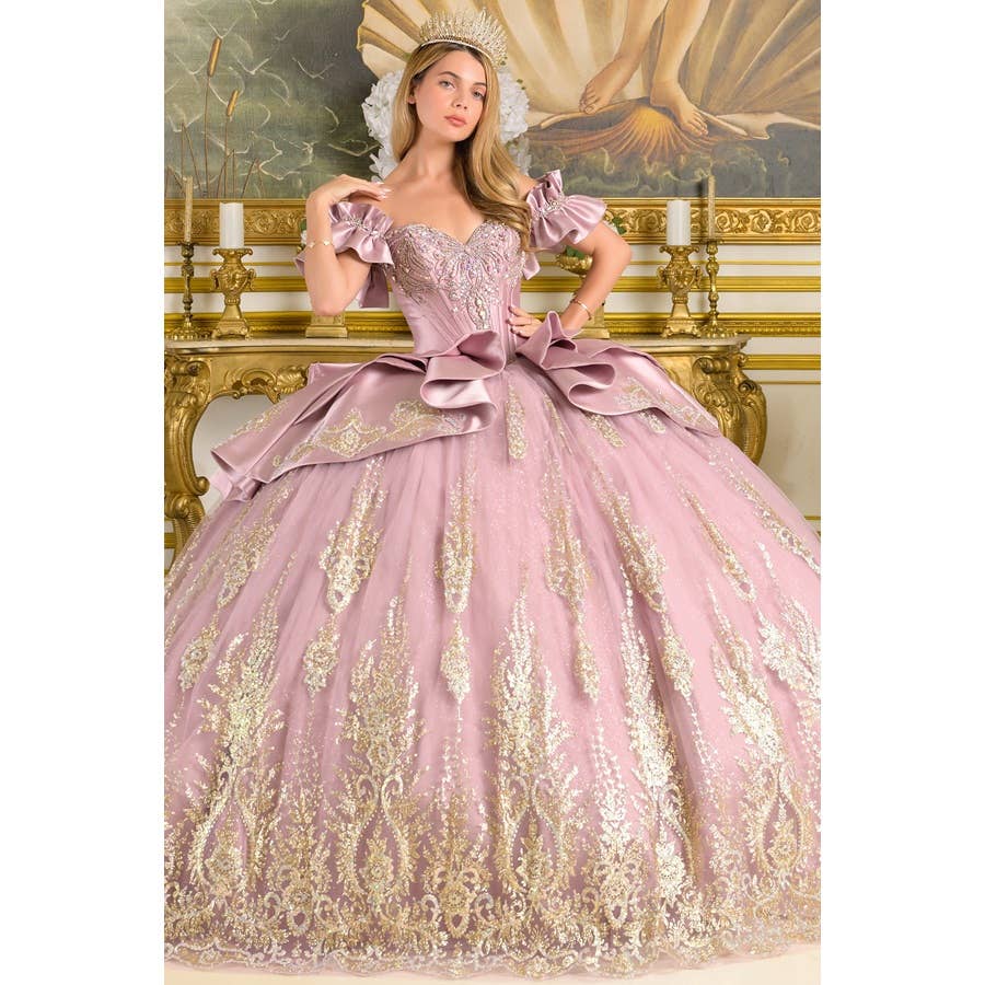 {Glimmering Mauve Quinceanera Dress} - {} at {Linda Mariposa}