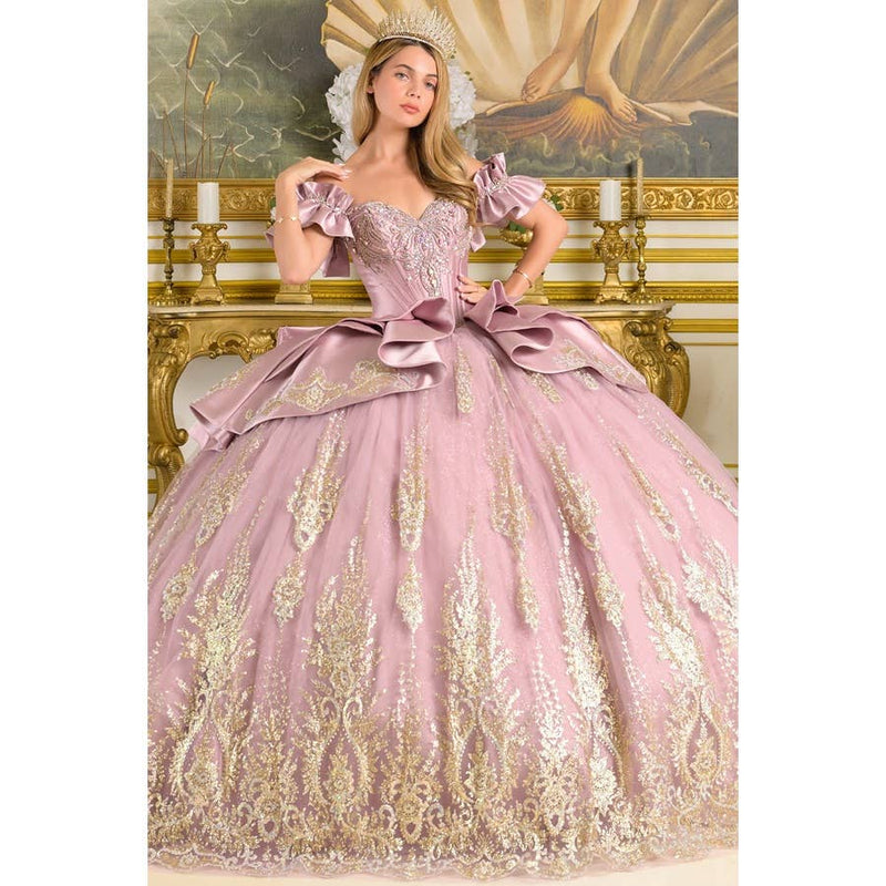 {Glimmering Mauve Quinceanera Dress} - {} at {Linda Mariposa}