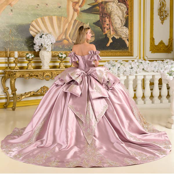 {Glimmering Mauve Quinceanera Dress} - {} at {Linda Mariposa}