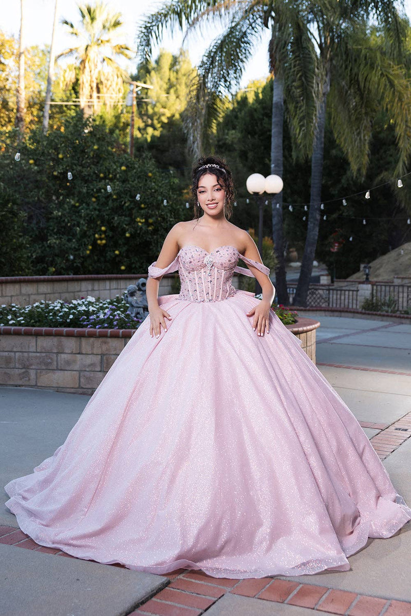 {Glitter Tulle Quinceanera Dress} - {} at {Linda Mariposa}