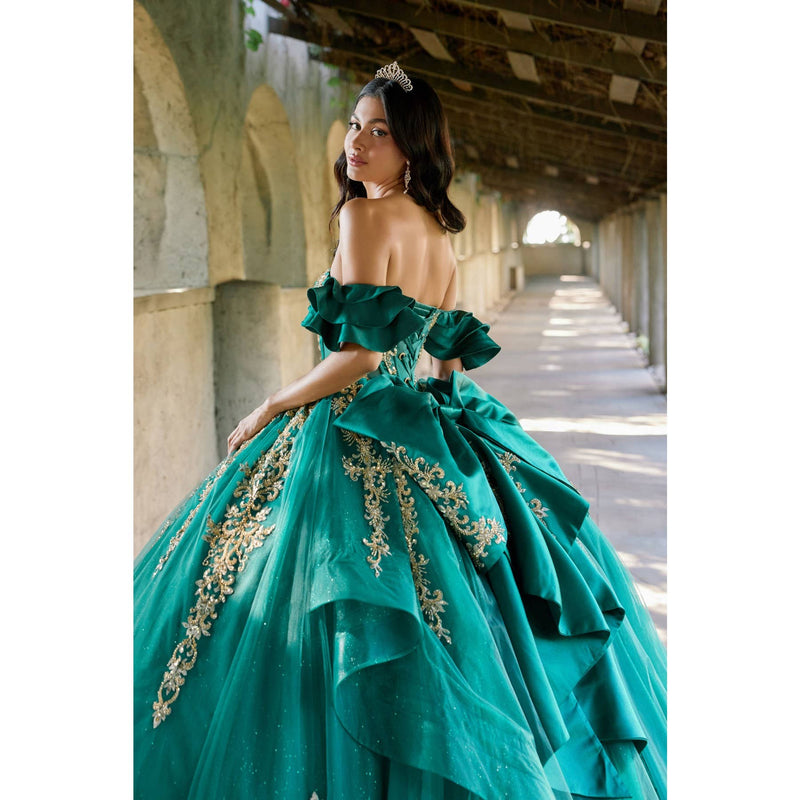 {Green Gold Quinceañera Dress} - {} at {Linda Mariposa}