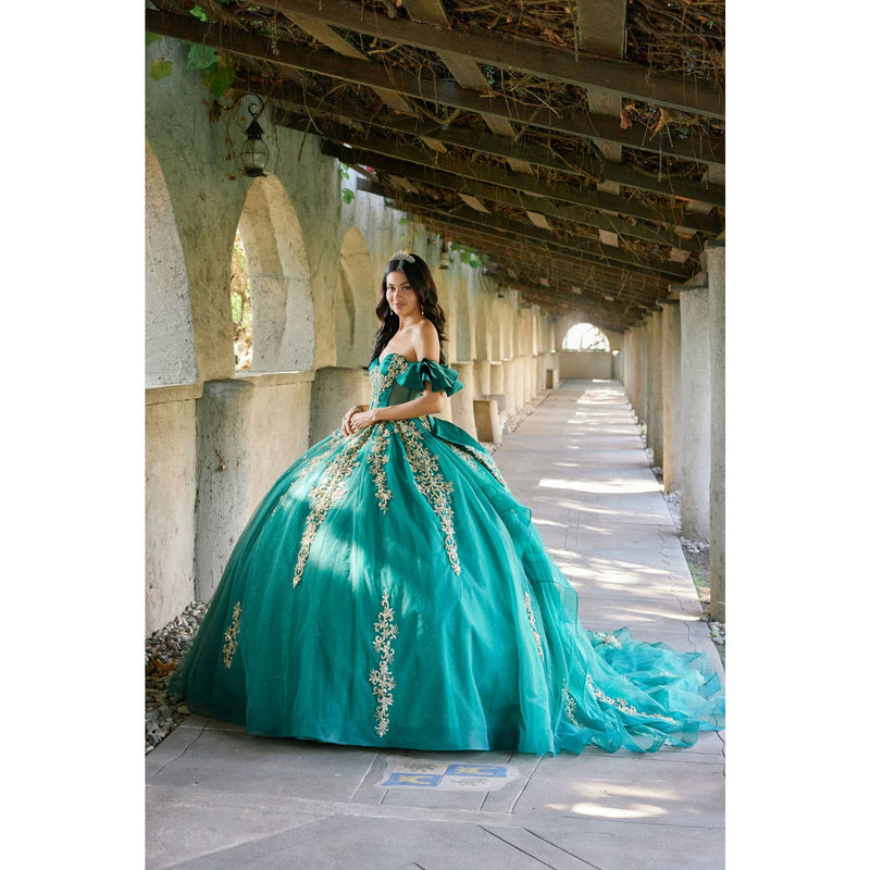 {Green Gold Quinceañera Dress} - {} at {Linda Mariposa}