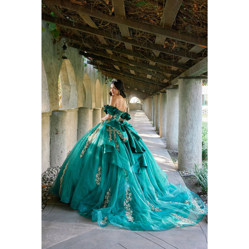 {Green Gold Quinceañera Dress} - {} at {Linda Mariposa}