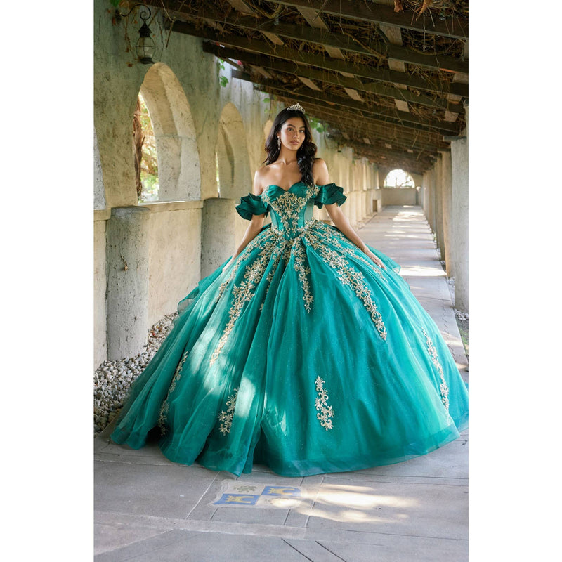 {Green Gold Quinceañera Dress} - {} at {Linda Mariposa}