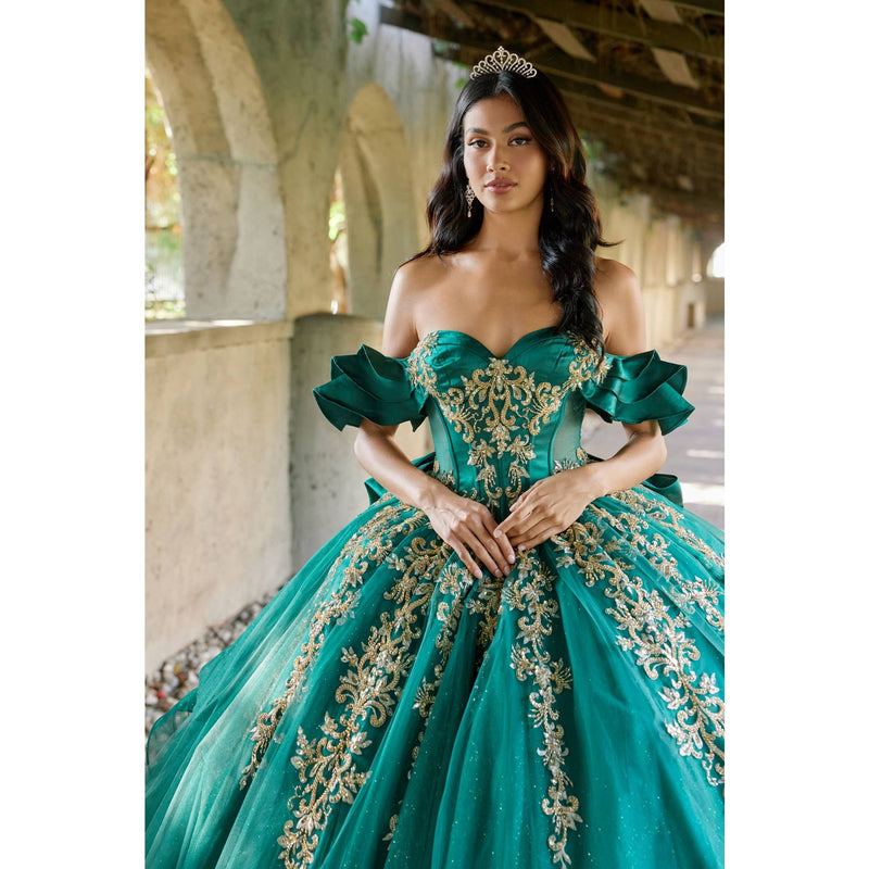 {Green Gold Quinceañera Dress} - {} at {Linda Mariposa}