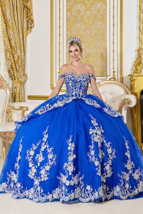 {Linda Mariposa Majestic Split Front Dress - Style 5142 - Royal Blue} - {} at {Linda Mariposa}