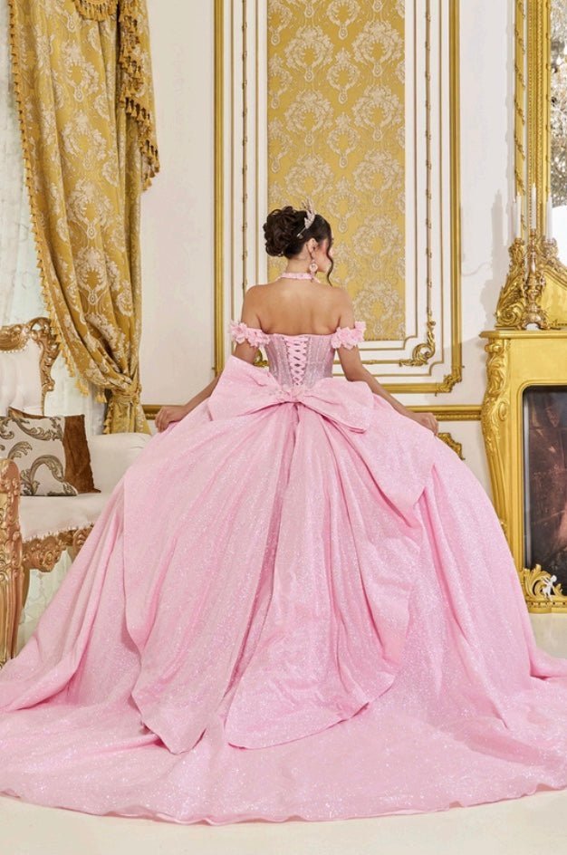 {Linda Mariposa Sparkle Princess Dress - Style 5115 - Pink} - {} at {Linda Mariposa}