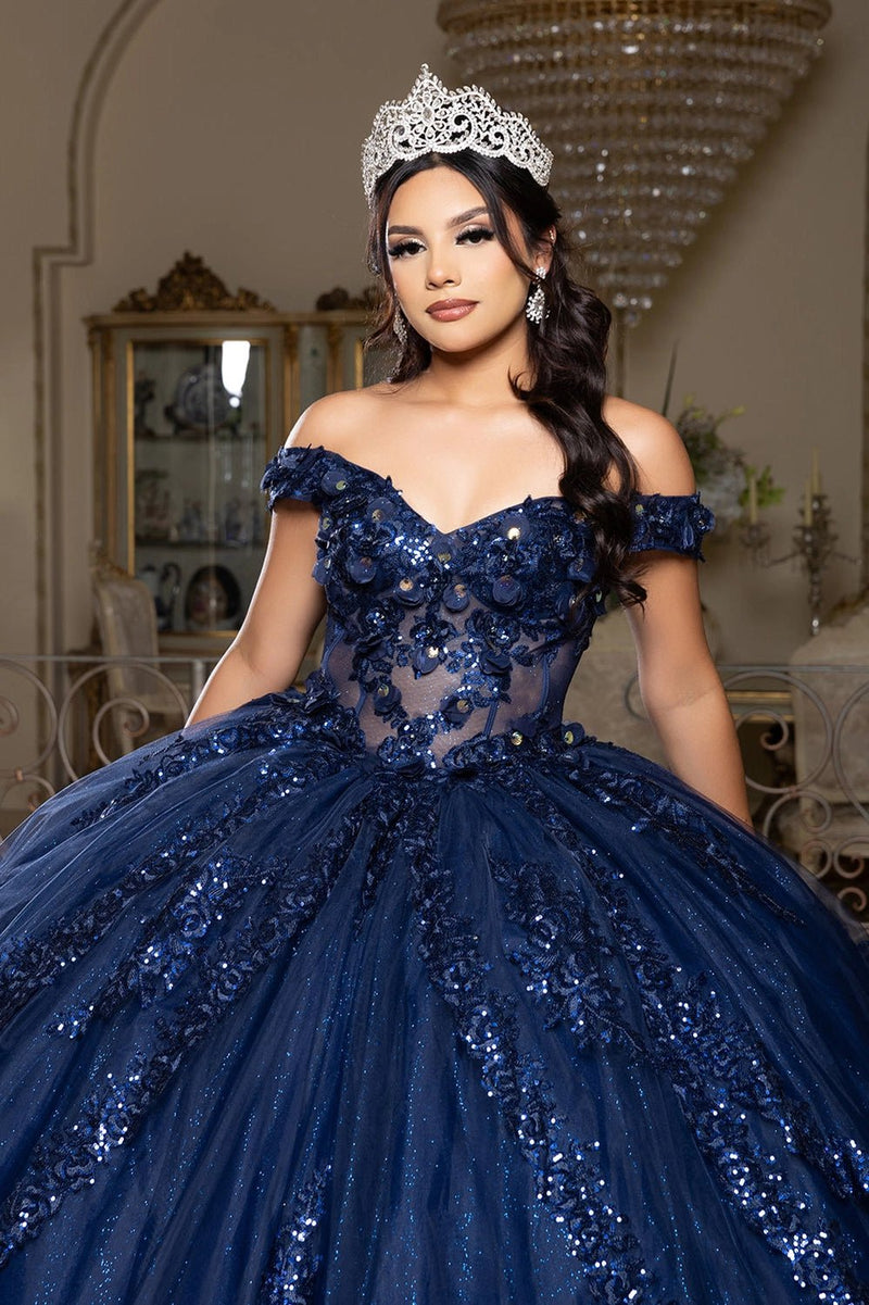 {Navy Blue Quinceañera Dress} - {} at {Linda Mariposa}