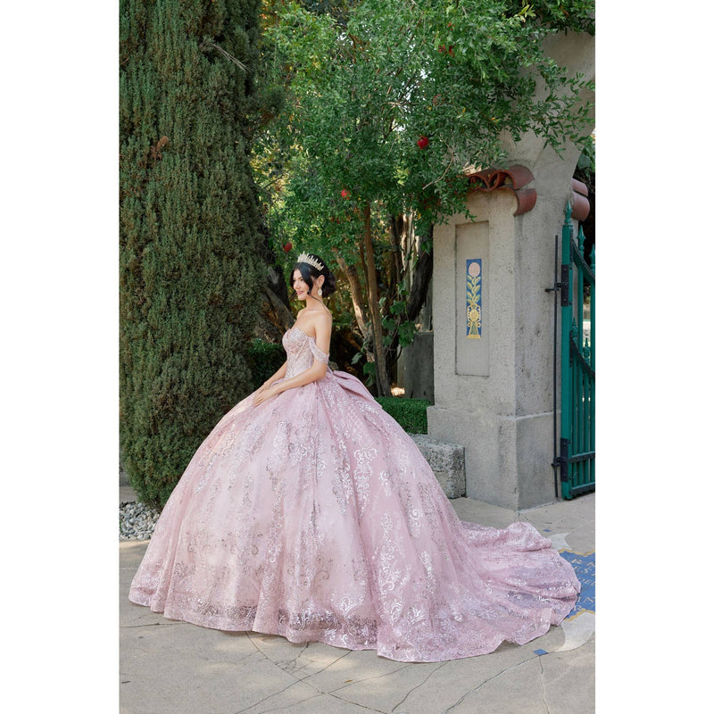 {Pink Off - Shoulder Quinceañera Dresses} - {} at {Linda Mariposa}