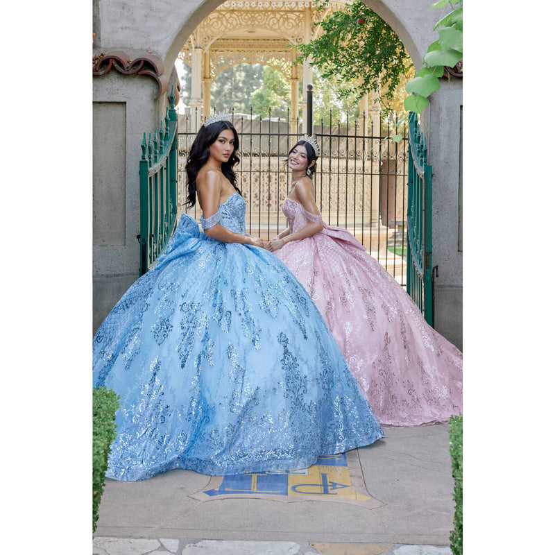 {Pink Off - Shoulder Quinceañera Dresses} - {} at {Linda Mariposa}