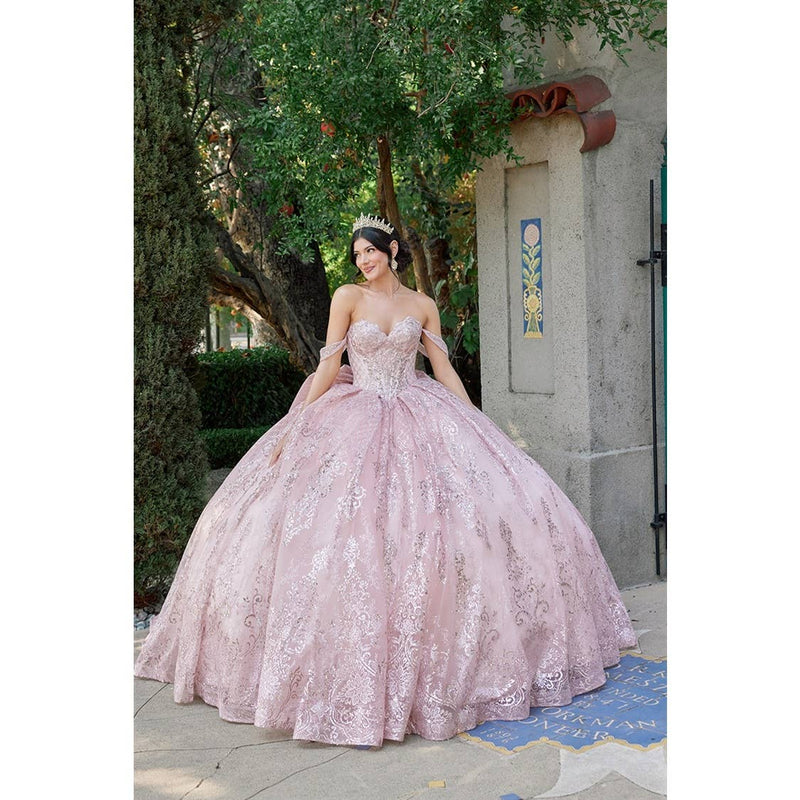 {Pink Off - Shoulder Quinceañera Dresses} - {} at {Linda Mariposa}