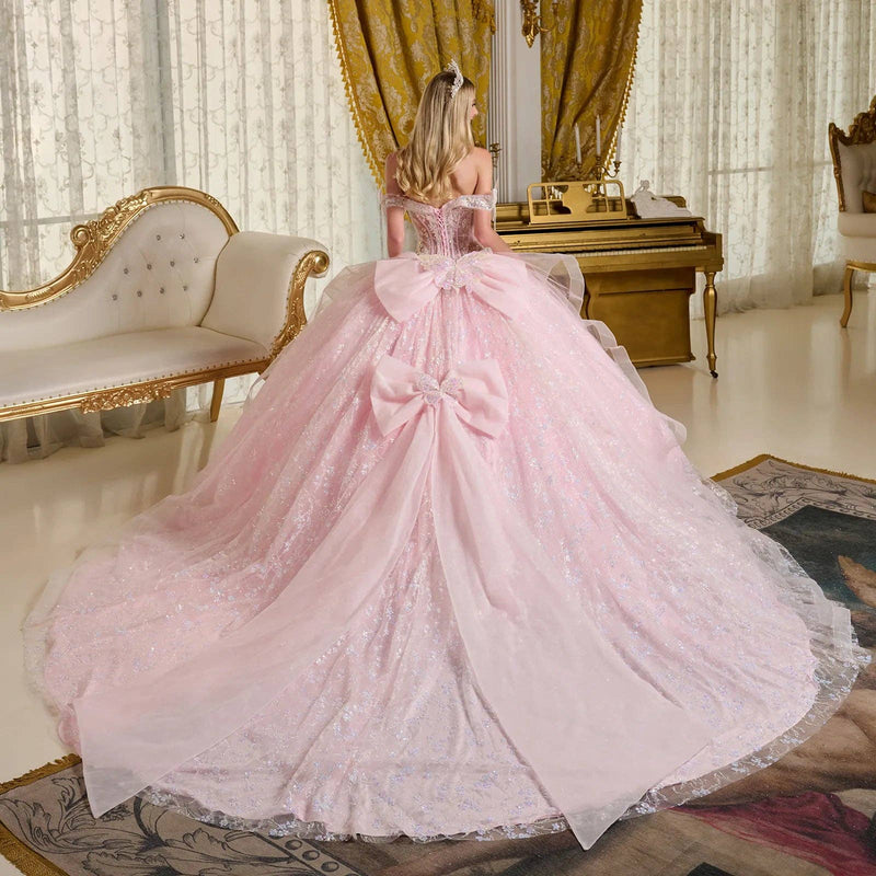 {Pink Tulle Quinceanera Dress} - {} at {Linda Mariposa}